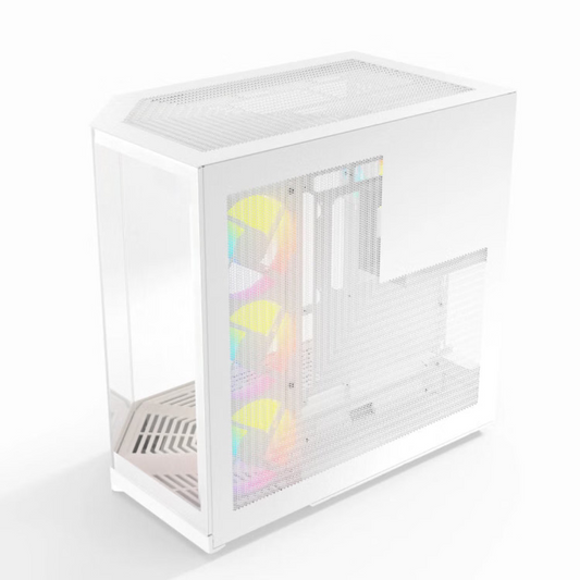 HYTE Y50 Essential Aesthetic RGB EATX Mid Tower Cabinet ( Snow White )