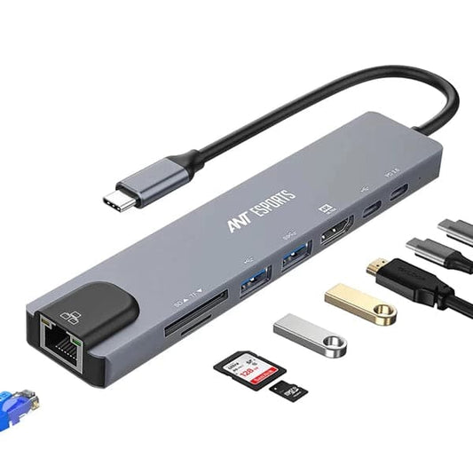 ANT ESPORTS AEC810 8-In-1 USB Type-C Docking Station