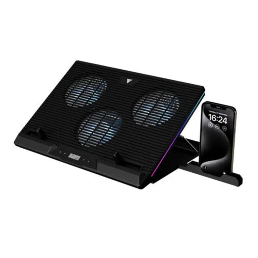 GAMDIAS Aether M1 RGB Laptop Cooling Pad with Mobile Holder ( Black )