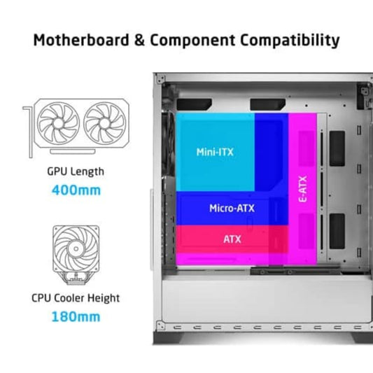 PROLAB DESIGN AI828 EATX Mid Tower Cabinet ( Black ) 