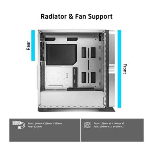 PROLAB DESIGN AI828 EATX Mid Tower Cabinet ( Black ) 