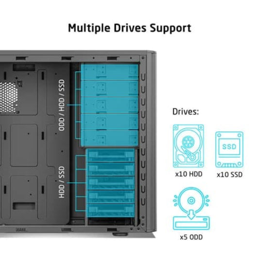 PROLAB DESIGN AI838 ATX Mid Tower Cabinet ( Black ) 