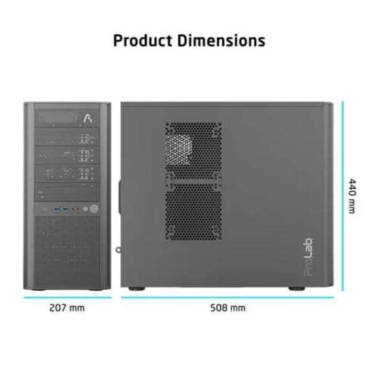 PROLAB DESIGN AI838 ATX Mid Tower Cabinet ( Black ) 