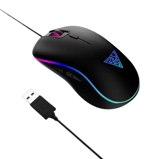 GAMDIAS Aura GS3 Wired Ergonomic Gaming Mouse ( 3600DPI / 6 Macro Buttons ) ( Black )