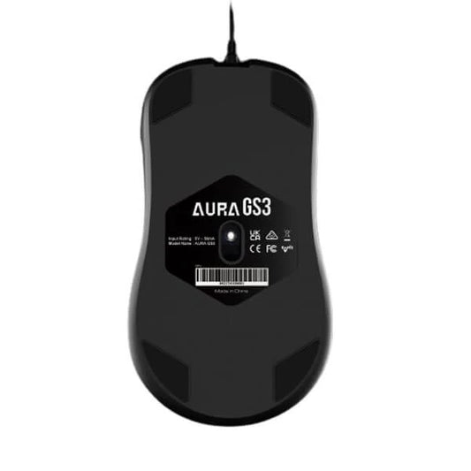 GAMDIAS Aura GS3 Wired Ergonomic Gaming Mouse ( 3600DPI / 6 Macro Buttons ) ( Black )