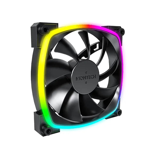 MONTECH AX120 PWM 120mm ARGB Cabinet Fan (Black) (Single Pack)