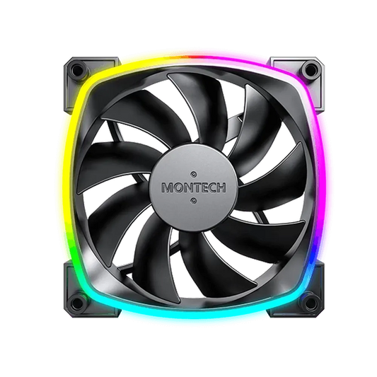 MONTECH AX120 PWM 120mm ARGB Cabinet Fan (Black) (Single Pack)