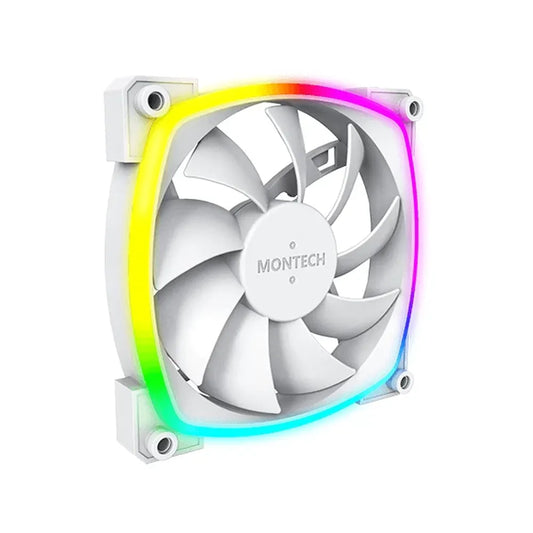 MONTECH AX120 PWM 120mm ARGB Cabinet Fan (White) (Single Pack)