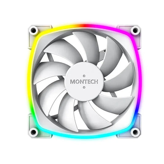 MONTECH AX120 PWM 120mm ARGB Cabinet Fan (White) (Triple Pack)