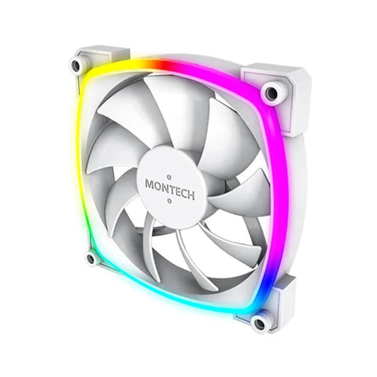 MONTECH AX120 PWM 120mm ARGB Cabinet Fan (White) (Triple Pack)