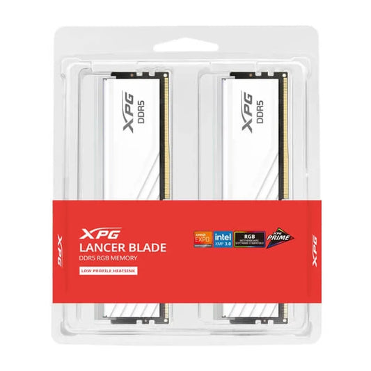 ADATA XPG Lancer Blade RGB 48GB ( 24GBx2 ) DDR5 6000MHz RAM ( White )