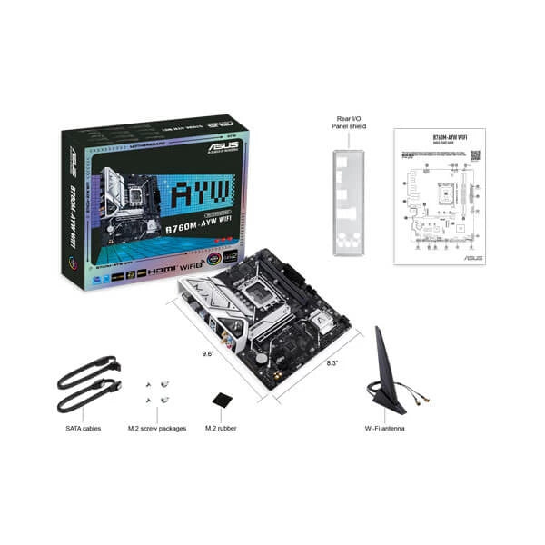 Buy ASUS B760M-AYW WIFI DDR5 Intel Motherboard | Elitehubs.com 