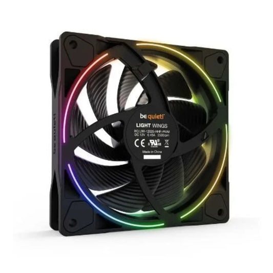 BE QUIET Light Wings 120mm ARGB PWM High Speed Cabinet Fan ( Black ) ( Triple Pack )
