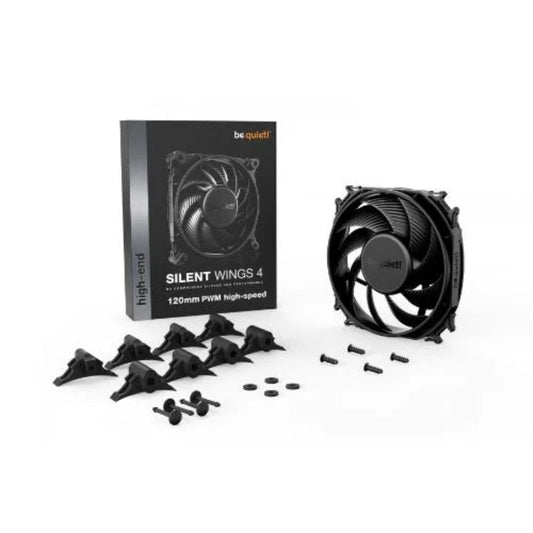 BE QUIET Silent Wings 4 120mm Non-RGB PWM High Speed Cabinet Fan ( Black ) ( Single Pack )