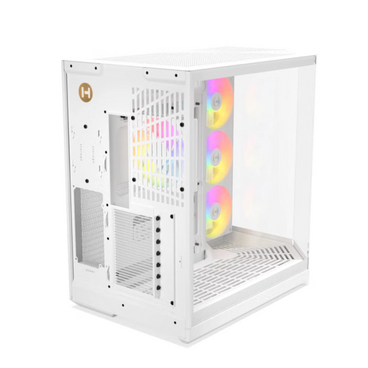 HYTE Y50 Essential Aesthetic RGB EATX Mid Tower Cabinet ( Snow White )