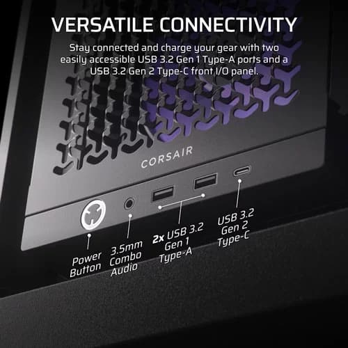 CORSAIR Frame 4000D RS ARGB EATX Mid Tower Cabinet ( Black )