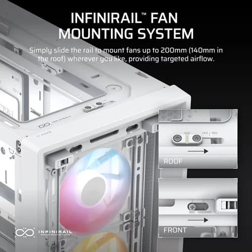 CORSAIR Frame 4000D RS ARGB EATX Mid Tower Cabinet ( White )