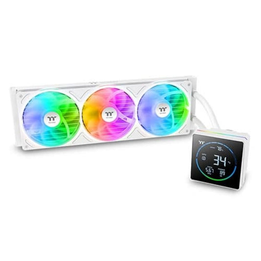THERMALTAKE TH360-S V3 ARGB Sync 360mm CPU Liquid Cooler ( Snow White ) ( With LCD Display )