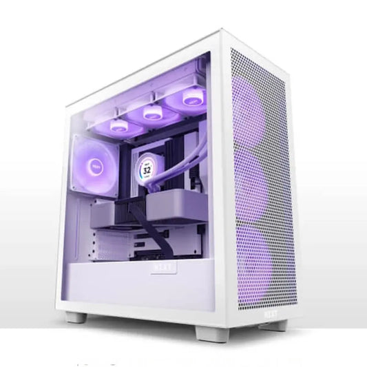 NZXT H7 Flow RGB ATX Mid Tower Cabinet ( White )