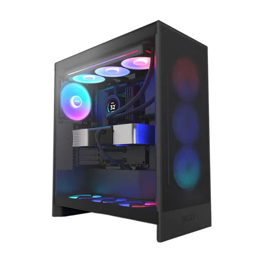 NZXT H7 Flow RGB ATX Mid Tower Cabinet 2024 Edition (Black)