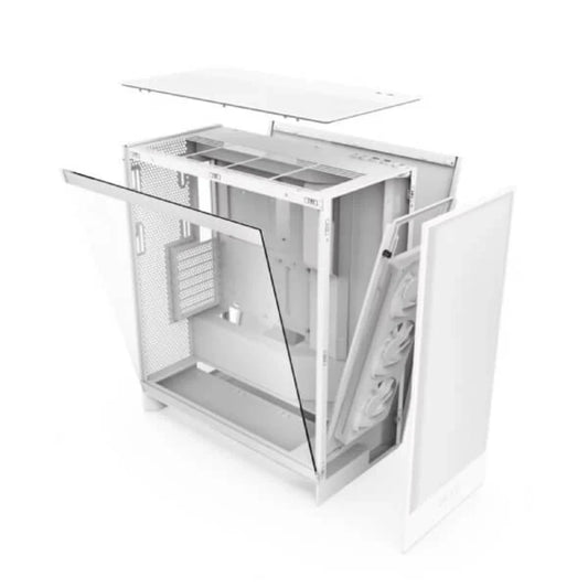 NZXT H7 Flow RGB EATX Mid Tower Cabinet 2024 Edition (White)