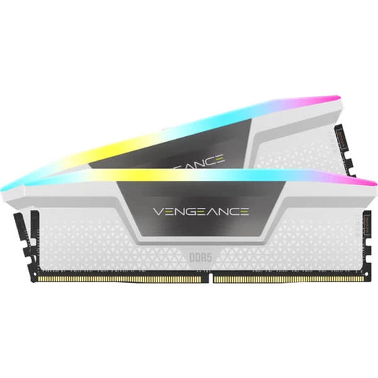 CORSAIR Vengeance RGB 32GB ( 16GB x 2 ) 6000MHz DDR5 Ram (White)