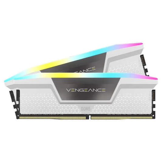 CORSAIR Vengeance RGB 64GB ( 32GBx2 ) 5600MHz DDR5 RAM ( White )