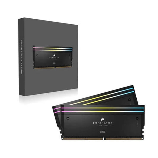 CORSAIR Dominator Titanium RGB 32GB ( 16GBx2 ) 6000MHz DDR5 RAM (Black)