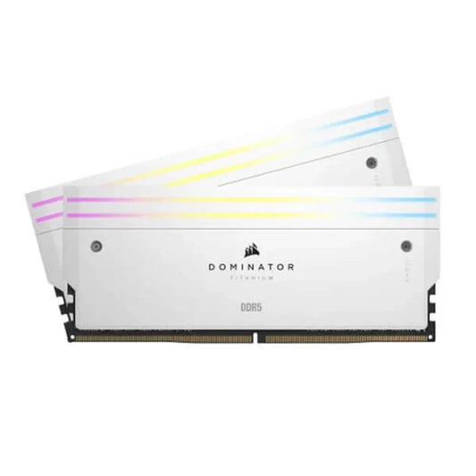 CORSAIR Dominator Titanium RGB 64GB ( 32GB x 2 ) 6600MHz DDR5 RAM ( White )