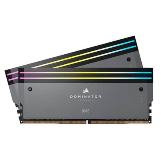 CORSAIR Dominator Titanium RGB 64GB ( 32GB x 2 ) 6000MHz DDR5 RAM ( Grey ) ( CL30 )