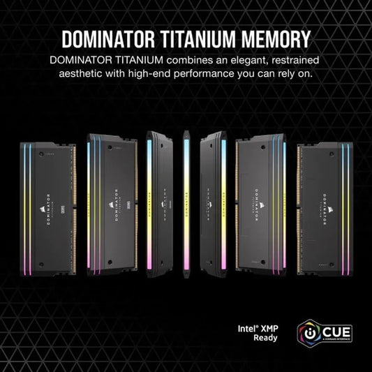 CORSAIR Dominator Titanium RGB 96GB ( 48GB x 2 ) 6600MHz DDR5 RAM (Black)