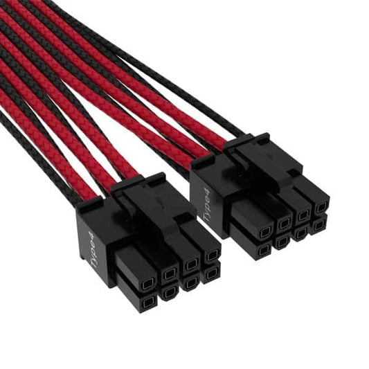 Corsair Premium Individually Sleeved 600W PCIe 5.0 Power Cable (12+4pin) (Red/Black)