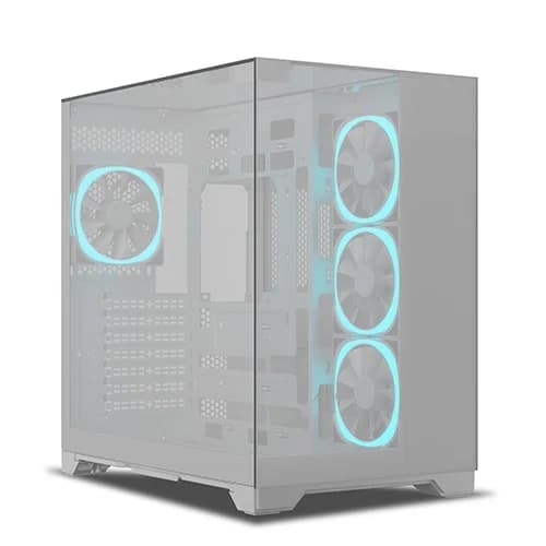 ANT Esports Crystal Mirror ATX Mid Tower Cabinet ( White )