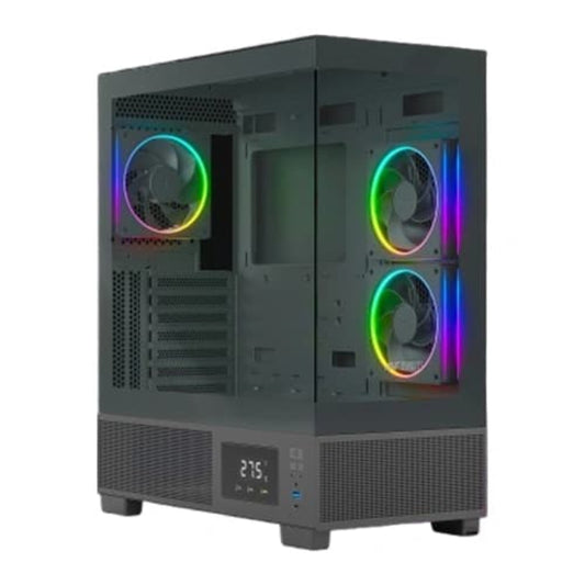 ANTSPORTS Crystal X3 ARGB ATX Mid Tower Cabinet ( Black )