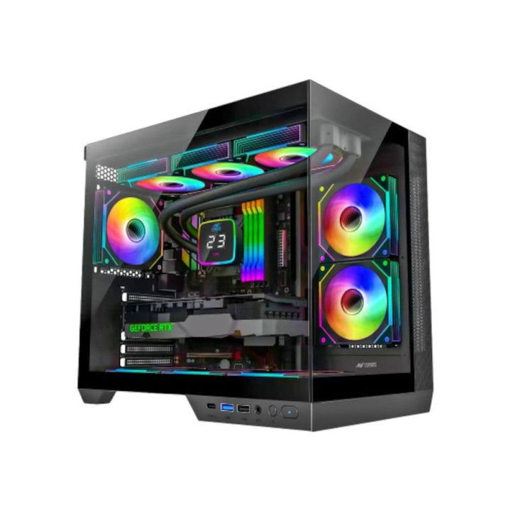 Buy ANT ESPORTS Crystal X4 ARGB ATX Cabinet Black in India | EliteHubs.com