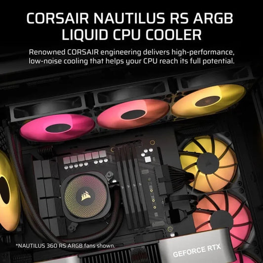 CORSAIR Nautilus RS ARGB 240mm CPU Liquid Cooler (Black)