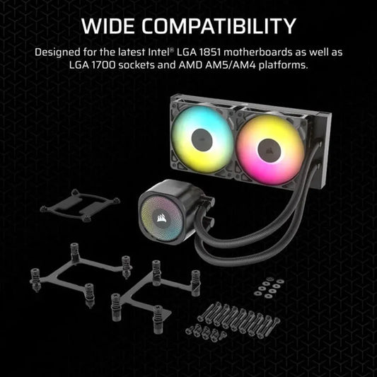 CORSAIR Nautilus RS ARGB 240mm CPU Liquid Cooler (Black)