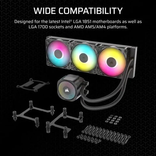 CORSAIR Nautilus RS ARGB 360mm CPU Liquid Cooler (Black)