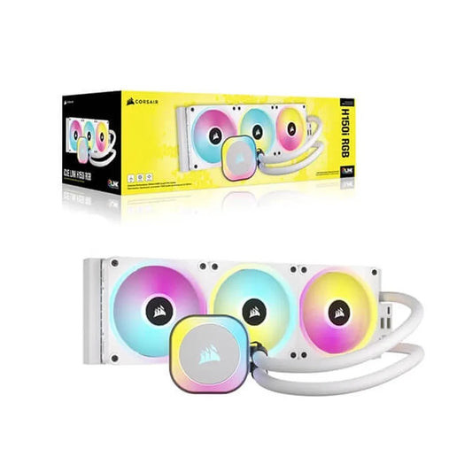 CORSAIR ICUE Link H150i 360mm RGB CPU Liquid Cooler (White)