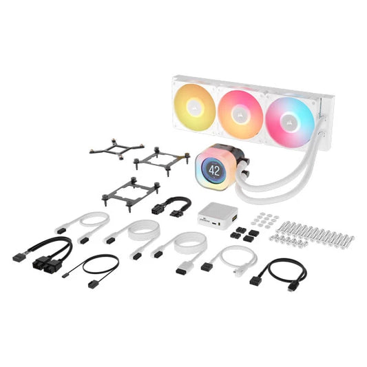 CORSAIR iCUE Link Titan 360 RX RGB 360mm CPU Liquid Cooler ( With LCD Display ) ( White )