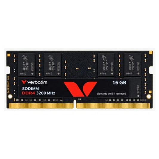 VERBATIM 16GB ( 16GB x 1 ) 3200MHz DDR4 Laptop RAM ( Black ) ( CL22 )