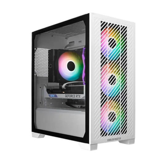 COOLER MASTER Elite 301 ARGB M-ATX Mini Tower Cabinet (White)