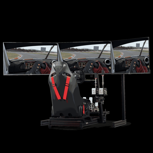 NEXT LEVEL RACING Elite Free Standing Triple Monitor Stand Black Edition NLR-E036