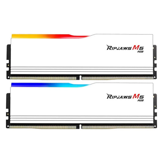 G.SKILL Ripjaws M5 RGB 64GB ( 32GBx2 ) 6000MHz DDR5 RAM ( Matte White )