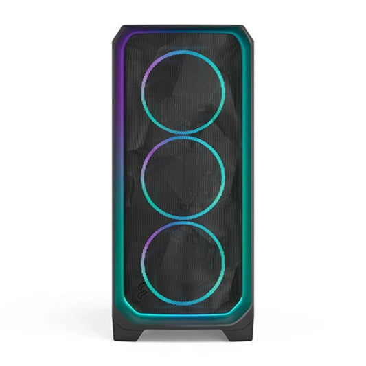 FRACTAL DESIGN Meshify 3 Ambience Pro ARGB TG Light Tint EATX Mid Tower Cabinet ( Black )