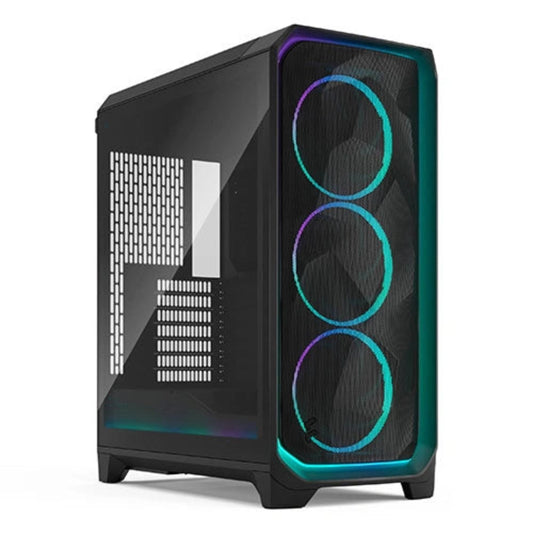 FRACTAL DESIGN Meshify 3 Ambience Pro ARGB TG Light Tint EATX Mid Tower Cabinet ( Black )