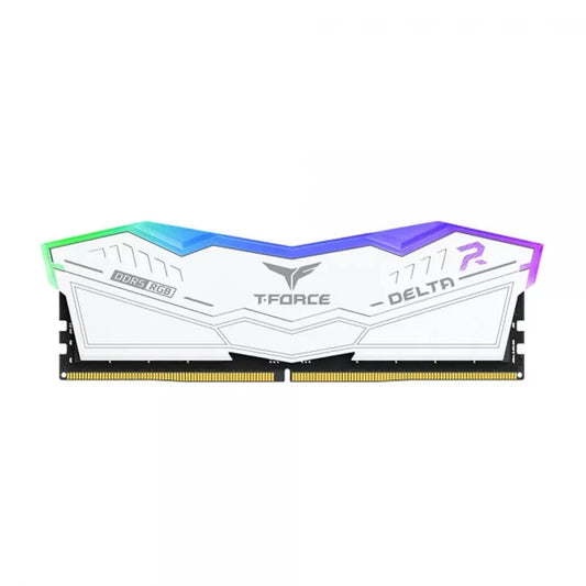 TEAMGROUP T-Force Delta RGB 32GB (32GBx1) DDR5 5600MHz RAM (white)