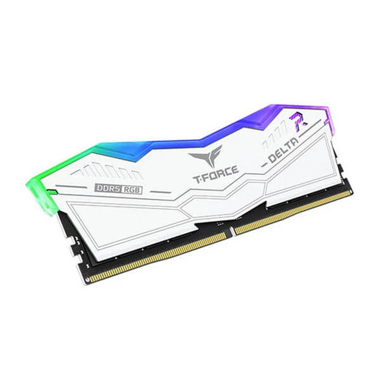 TEAMGROUP T-Force Delta RGB 32GB ( 16GBx2 ) 5200MHz DDR5 RAM (White)