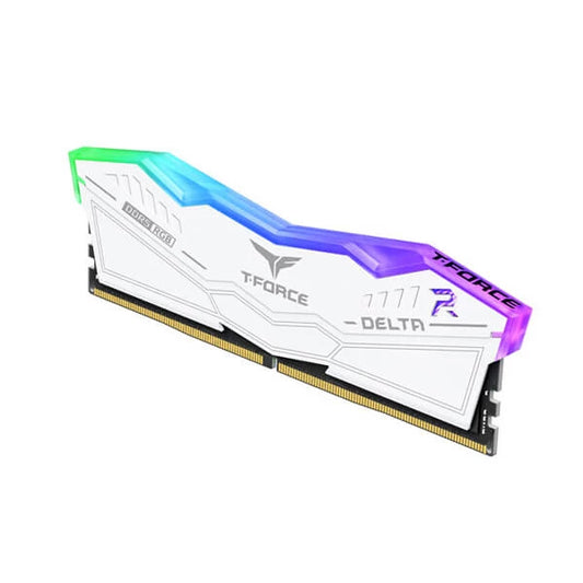 TEAMGROUP T-Force Delta RGB 32GB ( 16GBx2 ) 5200MHz DDR5 RAM (White)