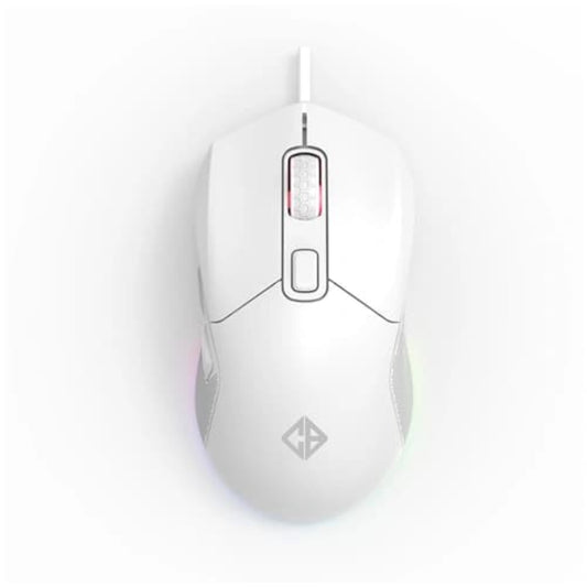 COSMIC BYTE Firestorm Wired Ergonomic RGB Gaming Mouse ( 12800DPI / 7 Macro Buttons ) ( White )